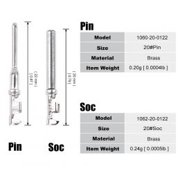 кабельный наконечник мужской и женский dtm #20 st6256 фото