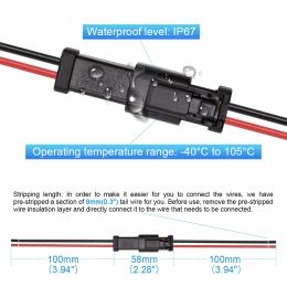 жгуты проводов для автомобиля 2pin 6шт st9020 фото