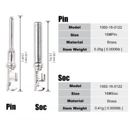кабельный наконечник мужской и женский dt #16 st6255 фото