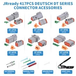 комплект разъемов с 2,3,4,6,8,12 контактами st6308 dt 2~12-контактный разъём и ручной обжимной инструмент фото