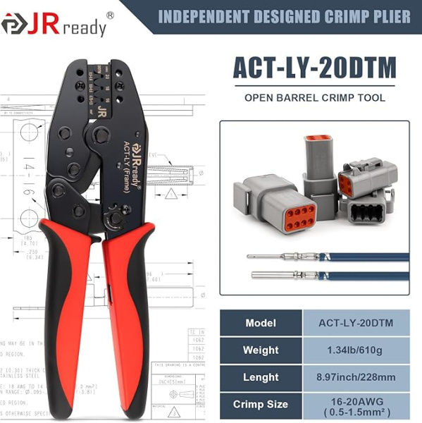 обжимной инструмент для многоконтактных разъемов act-ly-20dt фото