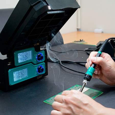 ss-988h 6 в 1 многофункциональная паяльная станция фото